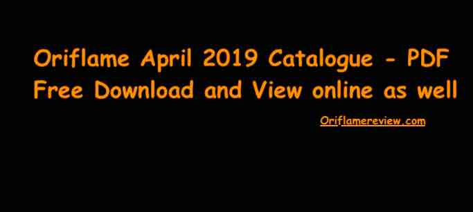 Oriflame April 2019 Catalogue
