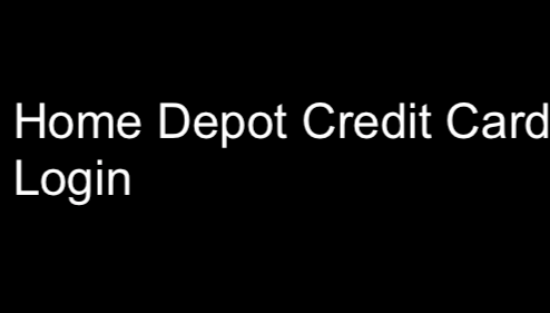 Home Depot Credit Card Login