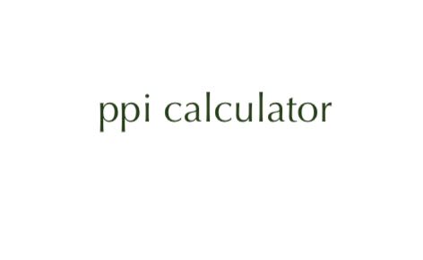 ppi calculator